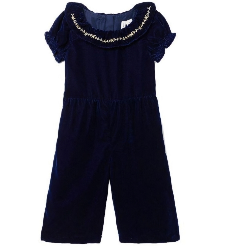 Janie and Jack girls velvet jumpsuit